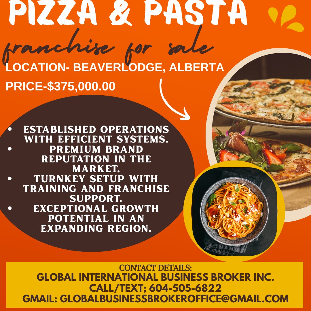 Premium Pizza & Pasta Franchise for Sale